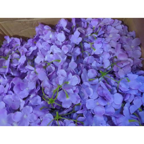 Auihiay 404PCS Hydrangea Artificial Flowers, Silk Artificial Flowers Heads with Stems, Ivory Lifelike Faux Flowers for Wedding Centerpieces, Arch and Background, Party, Home, Baby Shower Decor