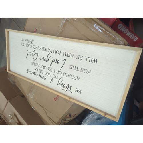 Size 40x 15 Be Strong And Courageous Sign Wall Decor 40x15 Large Farmhouse Living Room Plaque Joshua 1:9 Bible Verse Inspirational Quote Positive Faith Home Hanging Rustic Catholic Scripture Christian Art (Wood)