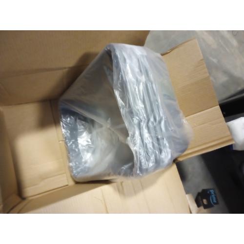 4-Pack Large Bus Tubs, Commercial Tote Box, Plastic Bus Box, 32 L, Grey