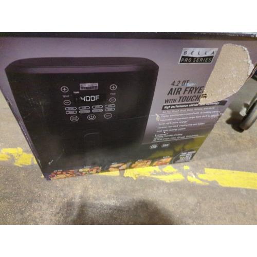 Bella PRO - 4.2-qt. Touchscreen Air Fryer - Matte Black
