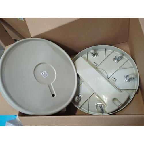 Beige Plant Caddy with Wheels Heavy Duty, Movable Round Rolling Plant Stand Plant Dolly with Invisible Wheels and Water Drawer