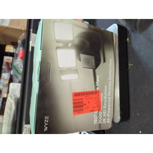 Wired Outdoor Wi-Fi Floodlight Pro Home Security Camera with 2K resolution, App and Voice Control, Black