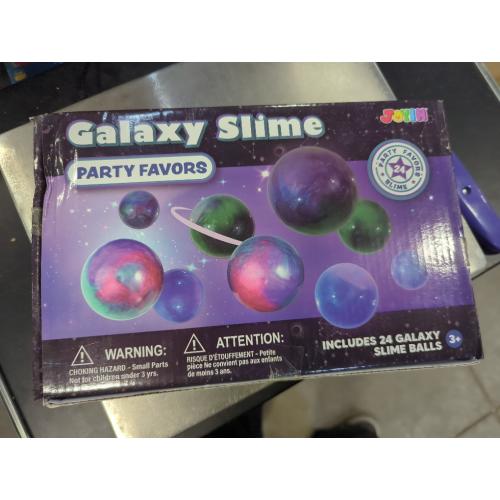 JOYIN Slime Party Favors, 24 Pack Galaxy Slime Ball - Stretchy, Non-Sticky, Mess-Free, Stress Relief, and Safe - Toys for Girls and Boys - Classroom Reward, Party Supplies