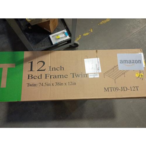 Twin Bed Frames 12 inch High 3500 lbs Heavy Duty Metal Platform Mattress Foundation with Steel Slat Support/No Box Spring Needed/Noise Free/Non-Slip/Easy Assembly