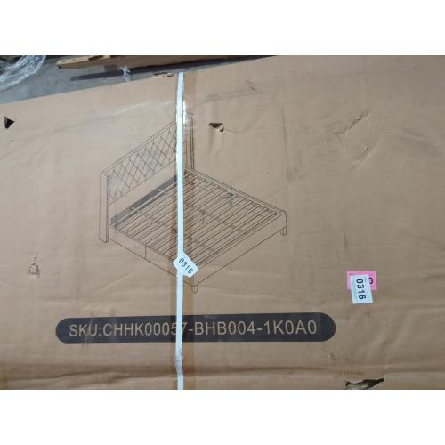 Duluth King Upholstered Wingback Bed Black