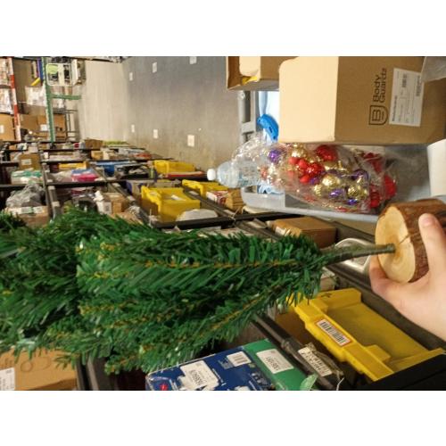 18 Battery Operated LED Warm White Table Top Tree Green Upswept