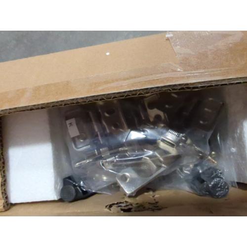 Fluted Sideboard Buffet Cabinet, 2 Doors Side Board Storage Cabinet, Buffet Cabinet with Line Groove Design,Side Board with Metal Legs and Handle, Buffet for Entryway, Natural Wood