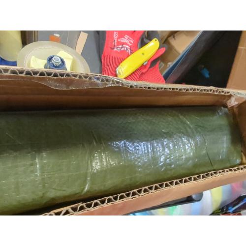 TARPAL Size  6x100 Feet Tarp Roll 5mil Waterproof Tarps polyethylene Multipurpose Tarp Cover Dustproof, Tear Resistant for Decoration, Painting, Home use（Green/Blue）