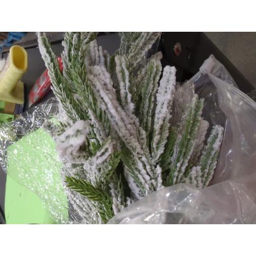 12 Pack Christmas Artificial Snow Norfolk Pine Branches 36 Inch Real Touch Faux Branches for Vase Realistic Greenery Pine Picks Suitable for DIY Crafts Holiday Garland Wreath Home Decoration