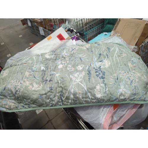 Goodidea Quilts King Size Bedding Set, Sage Green Bedspreads King Size 3 Piece Lightweight Soft Microfiber Reversible Coverlet Floral Quilt Set with Pillow Shams for All Season (King, 104X90)