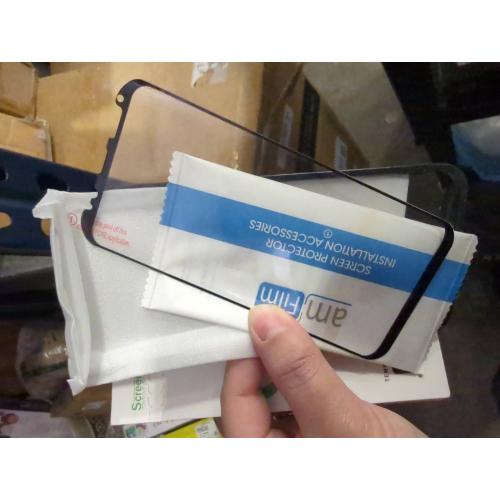 amFilm Glass Screen Protector for Samsung Galaxy S8, 3D Curved Tempered Glass, Dot Matrix with Easy Installation Tray, Case Friendly (Black)