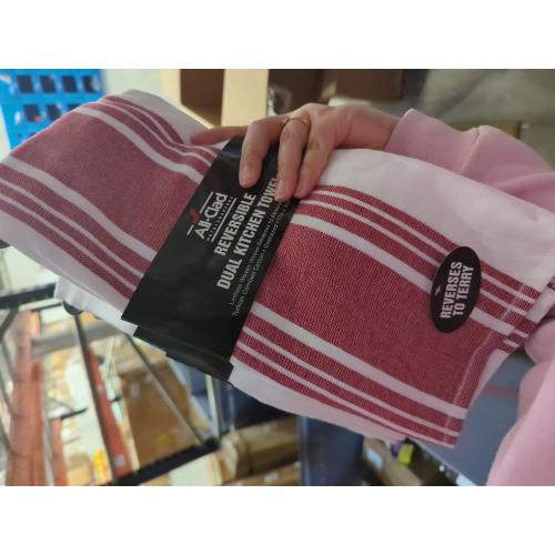 6Pack All-Clad Striped Dual Kitchen Towel in Chili