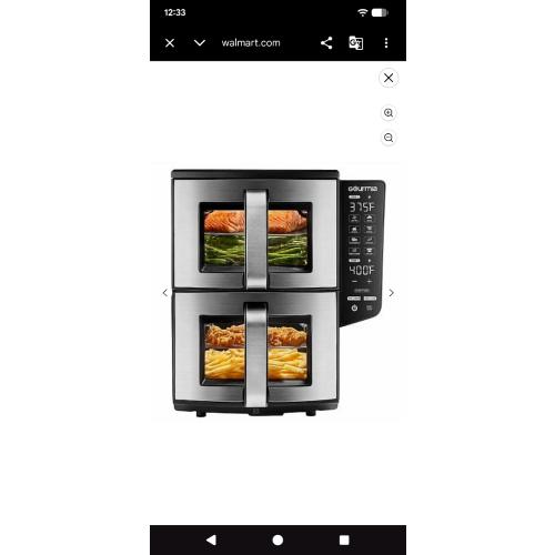 Gourmia 11 Quart Dual Basket Air Fryer with Smart Finish & 4-Layer Cooking ❗MAY HAVE MISSING PIECES/NEEDS CLEANING❗