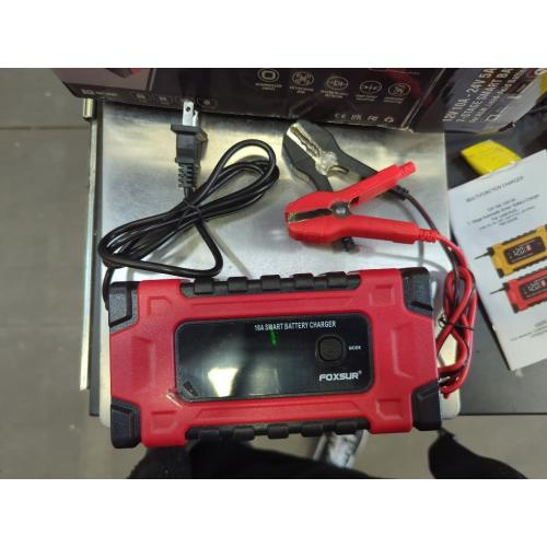 Cirket Battery Charger 12V 10A and 24V 5A-Fully Automatic Car Battery Chargers with Big Size Display Smart Portable Maintainer, Desulfator,Battery Chargers Automobile Lead-Acid (Red)