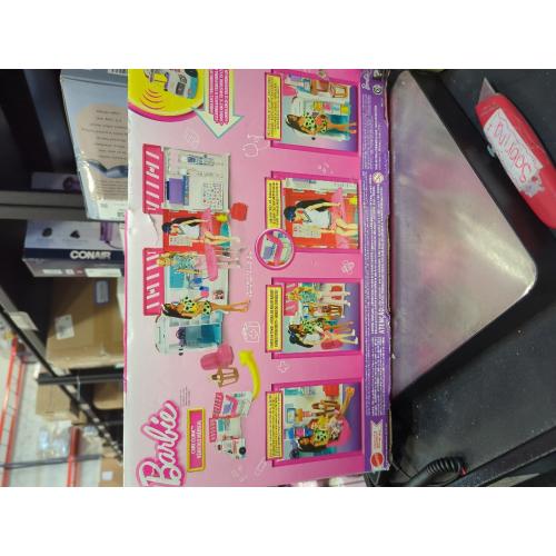 ​​​Barbie Playset with 20  Accessories, Emergency Vehi​​cle Transforms into 2  Foot Hospital with Lights and Sounds, Care Clinic​​​​​​​​