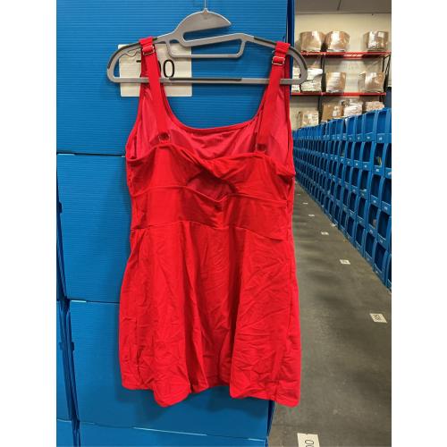 XL Aleumdr One Piece Swimdress Swimsuit for Women Tummy Control Split Swim Dress Skirt Bathing Suit with Pockets