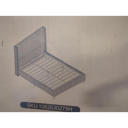 Dunwoody Upholstered Wingback Queen Size Platform Bed,Cream