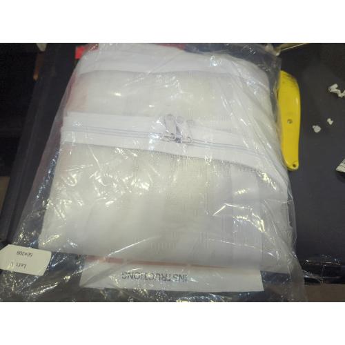 Size 24x80 Color White  Cat Screen Door is Suitable for Door Size 24''x 80'' to Prevent Pets from Running Out of The Screen Door with Zipper Closure, Cat Screens for Bedroom, Living Room,Courtyard Doors, White