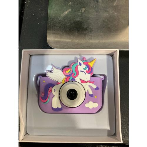 Unicorn Toys Camera for Kids Girls Age 3-8, Toddler Kids Digital Camera Christmas Birthday Gifts for 3 4 5 6 7 8 Years Old Girl, Cute Selfie Video Camera, HD 1080P, 32GB SD Card, Purple