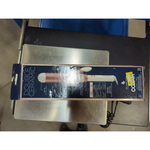 Conair Double Ceramic 1 1/2-Inch Curling Iron, 1 ½ inch barrel produces soft waves – for use on medium and long hair