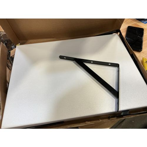 Heimlove Deep Floating Shelves for Wall, 12 Inch Deep Floating Shelves Set of 3, 16W x 12D Wood Wall Shelves, Wide Wood Shelves with Metal Bracket for Living Room, Kitchen, Office, Bedroom - White