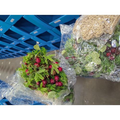 Candle Rings with Red Berries and Pinecones 2Pcs Christmas Candle Wreaths Artificial Centerpiece for Pillars Winter Wedding Holiday Table Decor