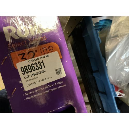 Roku Smart TV 2025 – 32-Inch Select Series, 1080p Full HD TV – Roku TV with Voice Remote – Flat Screen LED Television with Wi-Fi for Streaming Live Local News, Sports, Family Entertainment