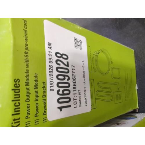 C2G/ Cables To Go 16314 Wiremold In-Wall TV Power Kit