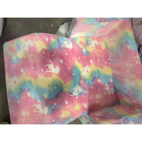 Elevon Wider Seating Toddler Couch, 2-in-1 Sofa Soft Chair for Boys Girls, Flip Open Convertible Sleeper for Playroom, Glowing Rainbow