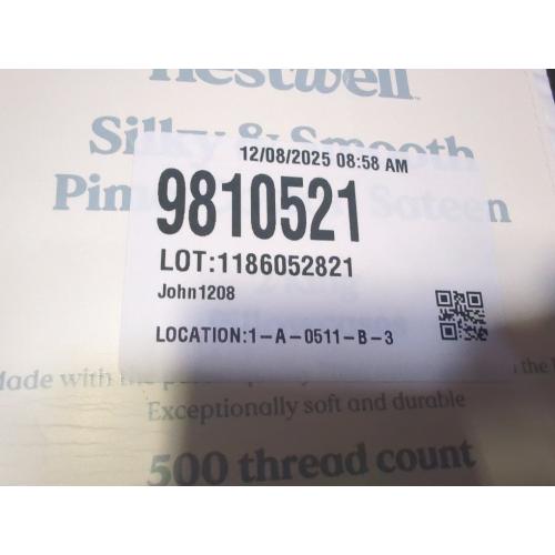 Set of 2 Size King  Color White Nestwell Pima Cotton Sateen 500-Thread-Count King Pillowcase Set in Bright White