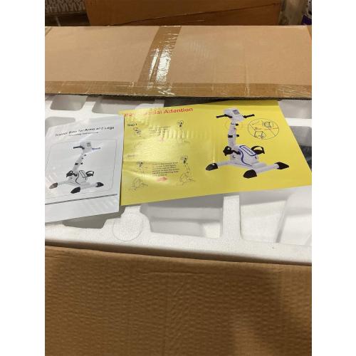 LANGWEI Motorized Pedal Exerciser with Protector Bracket, Electric Exercise Bike with Leg Arm Workout for Elderly Handicapped & Disabled