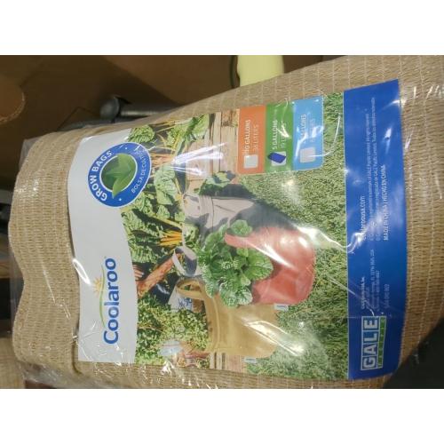 Coolaroo 2-Pack 5 Gallon Heavy Duty Plant/Vegetable/Herb/Fruit Breathable Fabric Grow Planter Pot Bags with Handles, Desert Sand