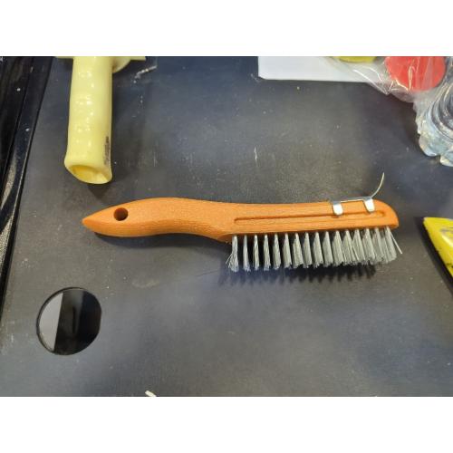 Plastic Wire Brush and Scraper for Removing Dirt, Paint, Rust and Scale
