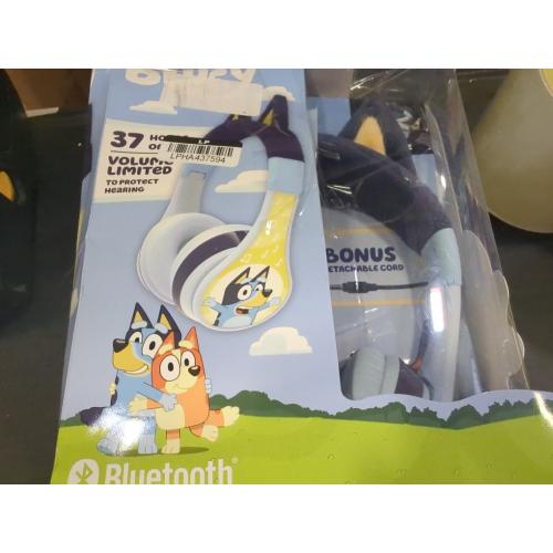 Color Blue eKids Bluey Bluetooth Wireless Headphones - Blue