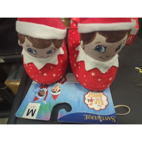 Size M 13-1 Color Red The Elf on the Shelf slippers