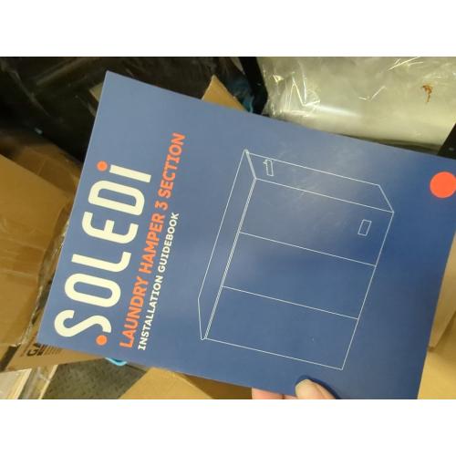 SOLEDI 180L Laundry Hamper 3 Section, Extra Large Laundry Hamper with Lid, Dirty Clothes Hamper with Sturdy Handle, Large Laundry Basket Organizer for Laundry Room, Bedroom, Hampers for Laundry