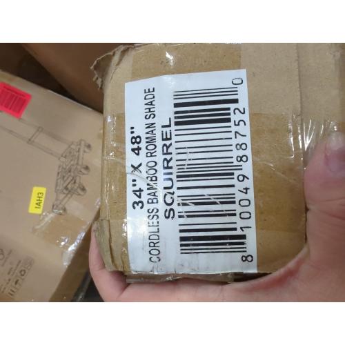 Premium True-to-Size Brown Squirrel Cordless Light Filtering Natural Woven Bamboo Roman Shade – 34 in. W X 48 in. H