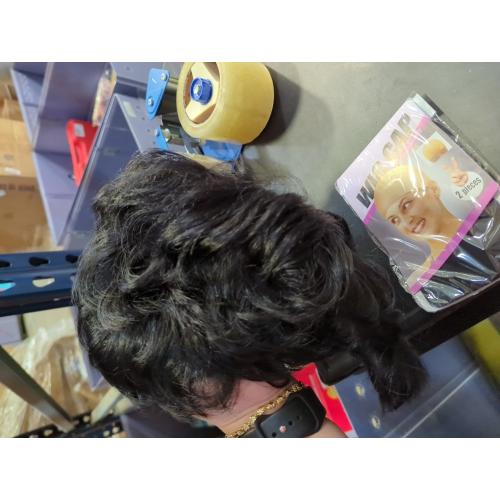 Hair Extensions Synthetic Hair Mix Color Short Natural Wave for Women Heat Resistant Wig P1B/30 Daily Wigs Hair Pieces (Color : #4, Stretched Length : 6inches)