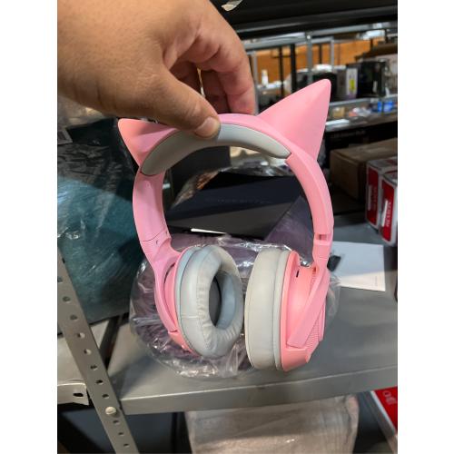 Razer Kraken Kitty V2 USB Headset with RGB Kitty Ears - Quartz Edition