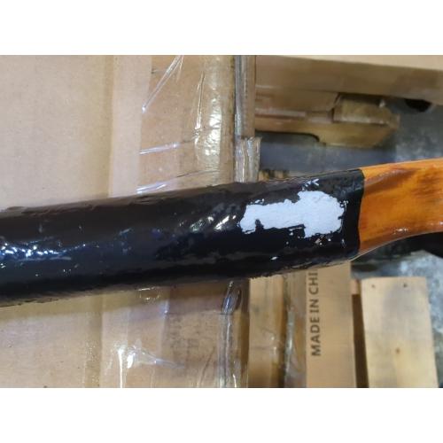 Imported Shillelagh Wooden Irish Walking Stick, Handcrafted 100% Blackthorn Wood Cane, Handles All Unique, Black High Gloss Lacquered, Made in Ireland