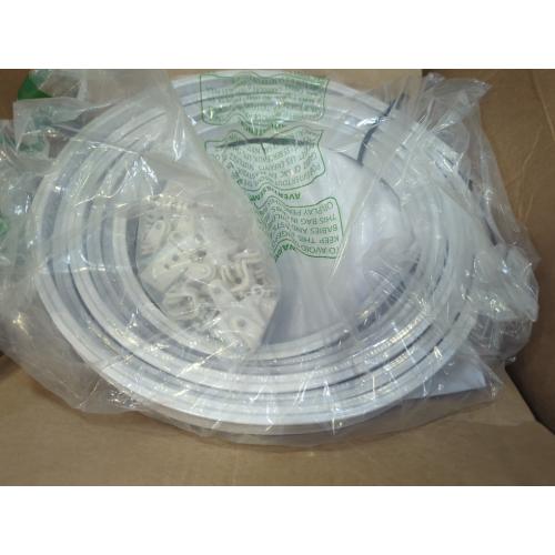 Plastic Curved Curtain Track – Flexible Bendable White Ceiling Mount Rail for Room Divider, Shower, Bathroom, Drop Ceiling Installation