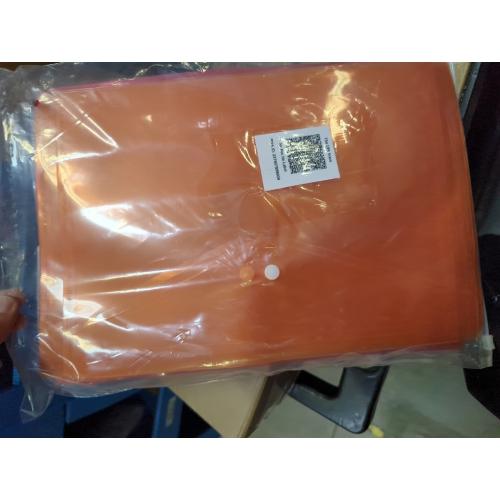 YOKIVE 12 Pack File Folders, Clear A4 Files Envelope | Plastic Document Pockets with Snap Button, Great for Office(Orange)