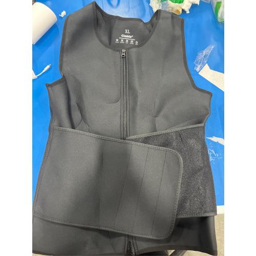 Cimkiz Men's Waist Trainer Sauna Suit Shirt, Gym & Exercise Compression Vest, Sweat-Boosting Workout Top