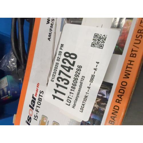 ikaufen Solar Portable FM/AM SW Radio Digital Bluetooth Speaker MP3 Player Rechargeable Comes with a Flashlight and Wrist Strap