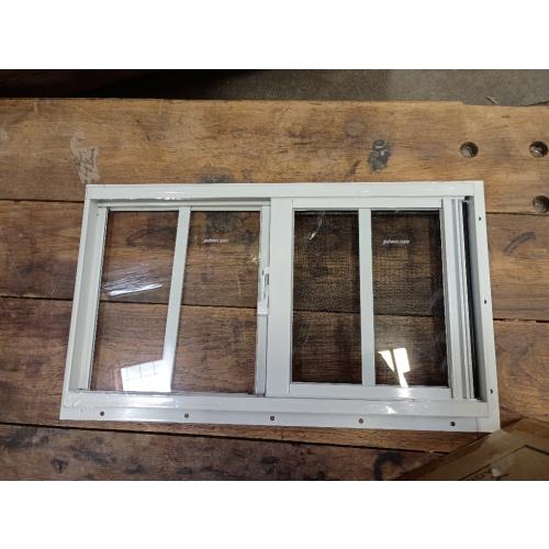 2 Pack Sliding Shed Windows 10x18, White | Transom Window with Tempered Glass and Removable Fiberglass Screen, Suitable for Chicken Coop, shed, Household, Barn