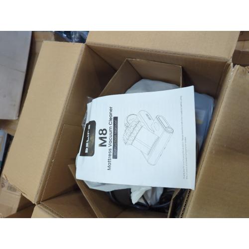 Belife M8 Mattress Vacuum Cleaner, Anti-allergen Bed Vacuum Cleaner with UV & Hot Air & High Heating, 550W 18Kpa Powerful Suction Double-Cup Handheld Vacuum for Bed, Couch, Sofa, Corded (Blue)