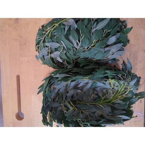 RECUTMS Artificial Willow Leaves Vine Twigs 2Pcs 5.9Ft Fake Hanging Ivy Plants Silk Green Leaf Rattan Garland Greenery Decor for Indoor Outdoor Home Wedding Arch Jungle Beach Birthday Party Garden