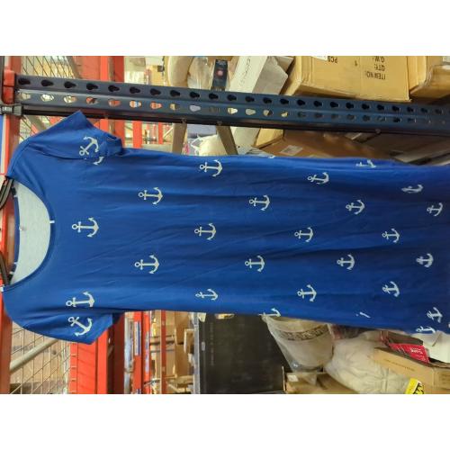 Size M AHAIJ Women Summer Casual Maxi Dress Floral Printed Loose Pockets Short Sleeve Split Boho Dresses