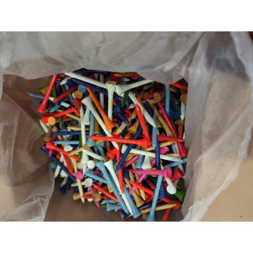 Overrun and Misprinted 2 3/4 Golf Tees, New and Unused! 1,000 Quantity!