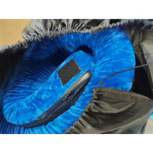 Blue Memory Foam Camping Mattress pad, Comfortable Thick Floor Sleeping Mat for Adults with Waterproof and Non-Slip Bottom, Portable Roll Up Mattress for Sleepover Guest,Cot Mad for Car Camping